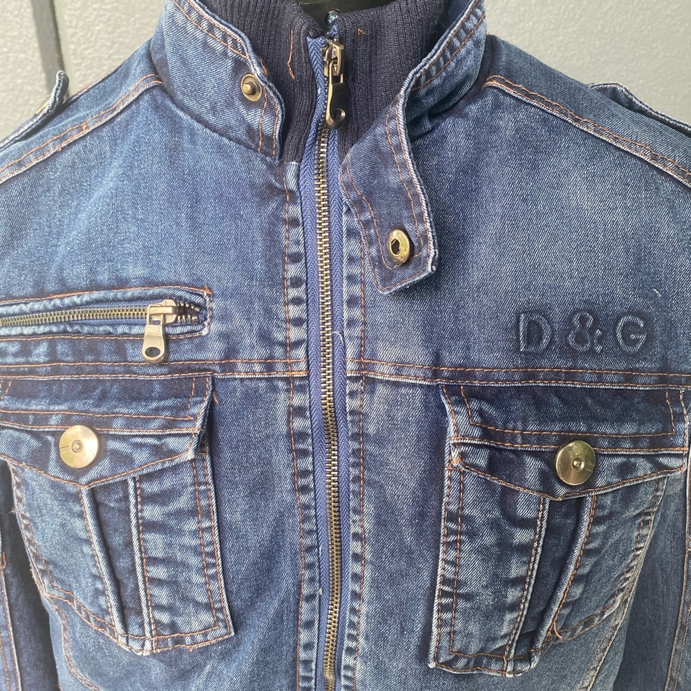 DOLCE AND GABBANA DENIM CARGO JACKET